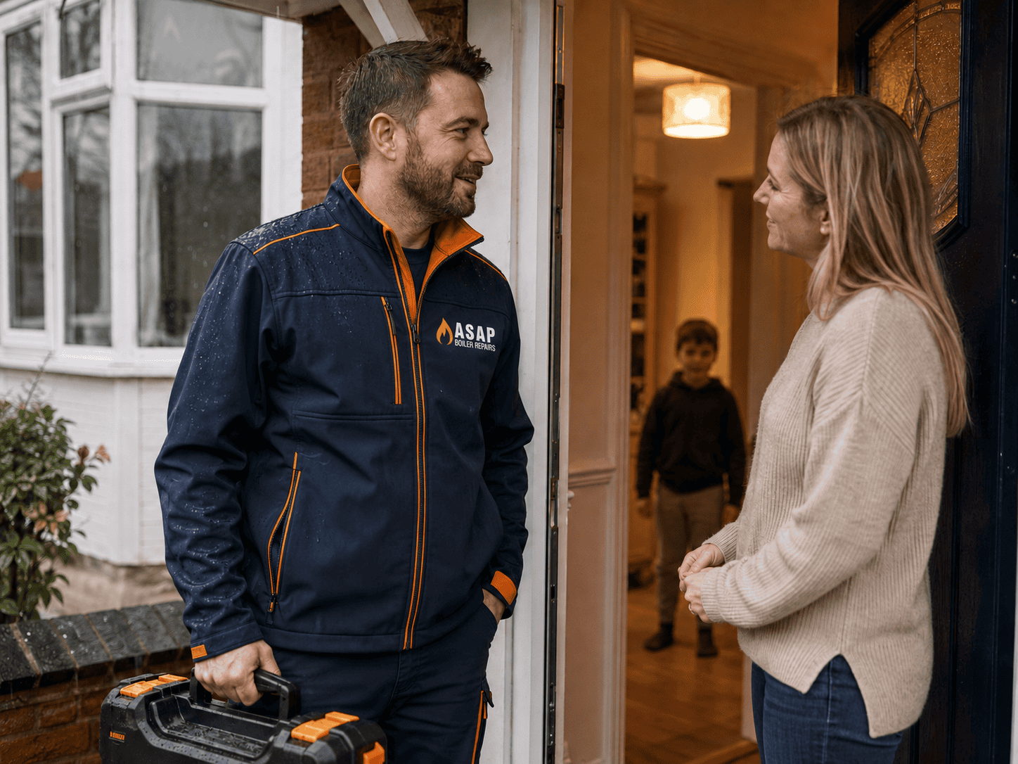 ASAP Boiler Repairs engineer arriving at a London home