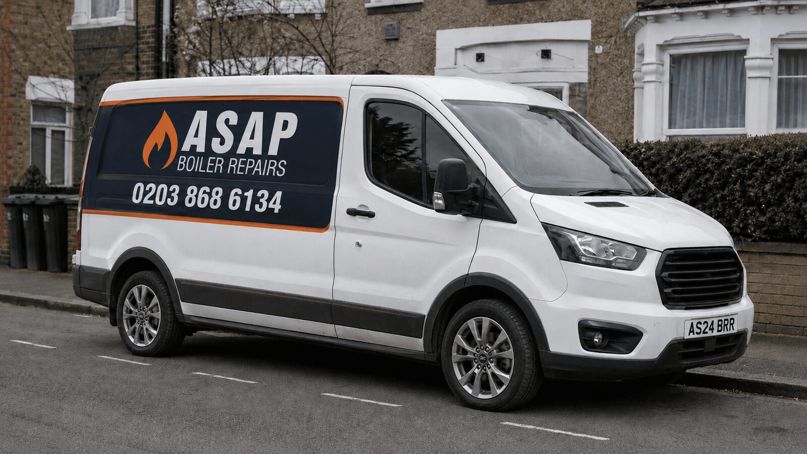 ASAP Boiler Repairs service van on a daytime callout