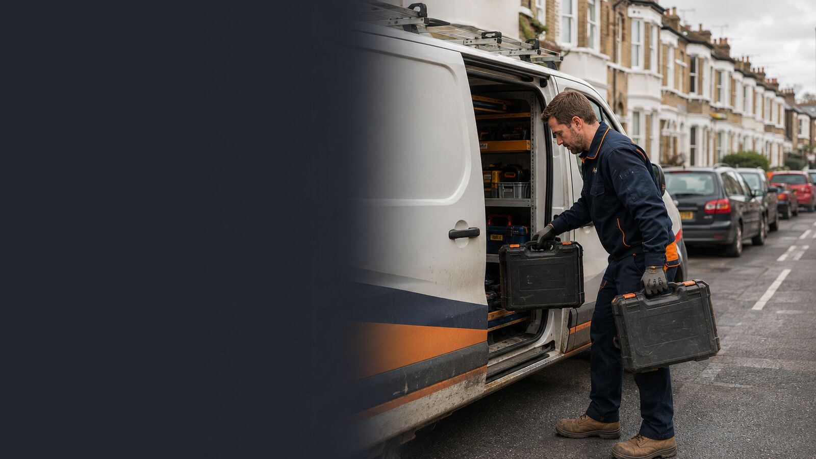ASAP Boiler Repairs engineer unloading a service van