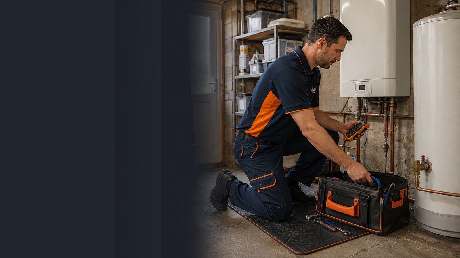 ASAP Boiler Repairs engineer utility room setup