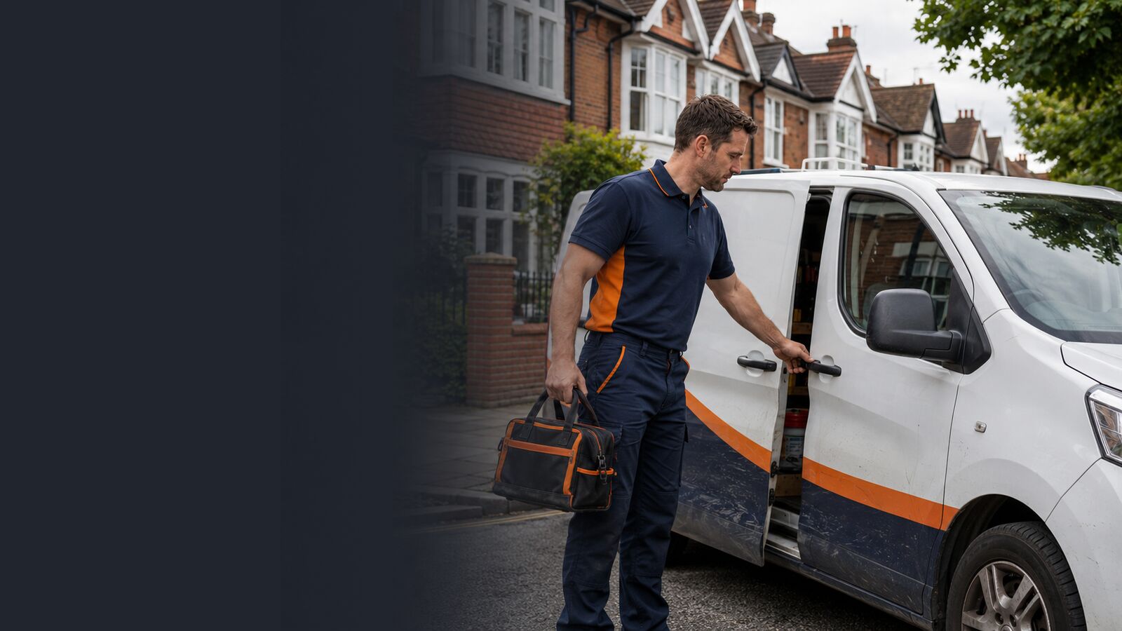 ASAP Boiler Repairs service van leafy suburban road