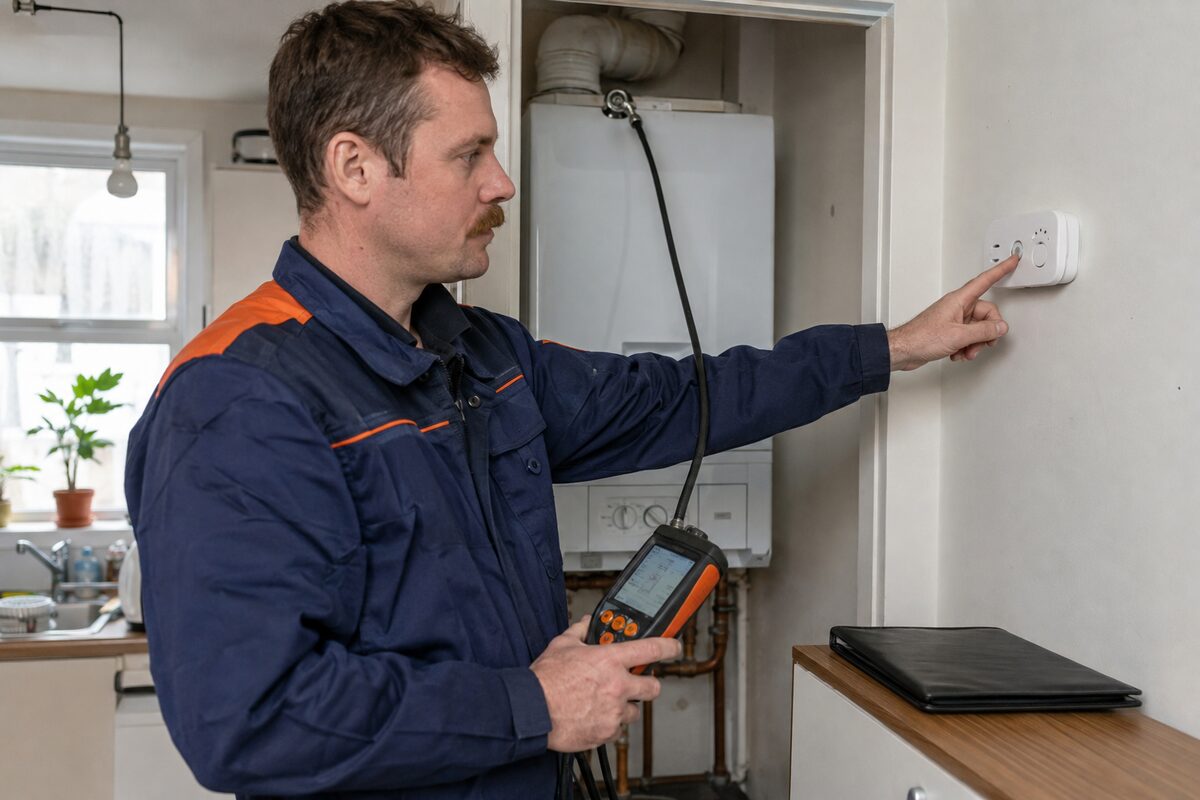 ASAP Boiler Repairs engineer completing a gas safety check